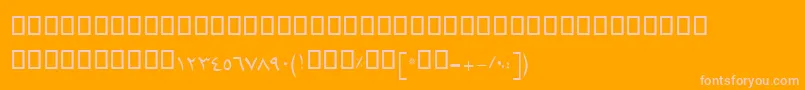 BHamid Font – Pink Fonts on Orange Background