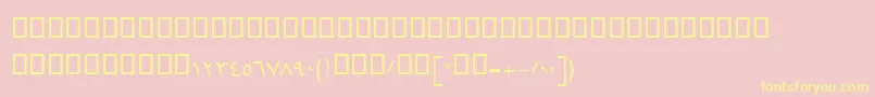BHamid Font – Yellow Fonts on Pink Background