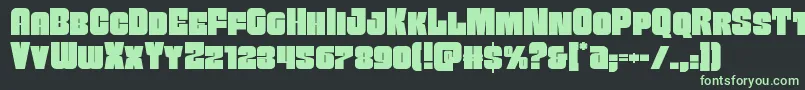 Funkmachine Font – Green Fonts on Black Background