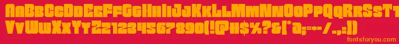 Funkmachine Font – Orange Fonts on Red Background