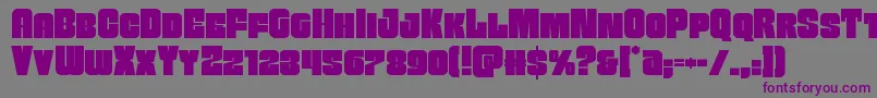 Funkmachine-fontti – violetit fontit harmaalla taustalla