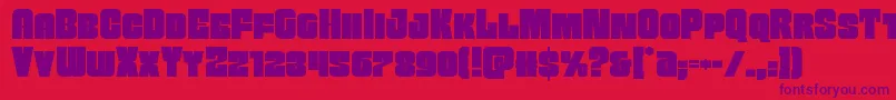 Funkmachine-fontti – violetit fontit punaisella taustalla