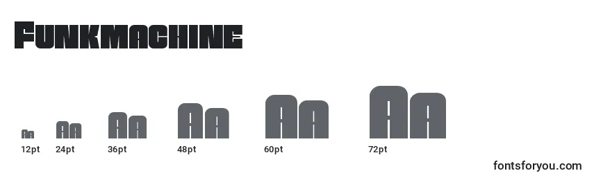 Размеры шрифта Funkmachine