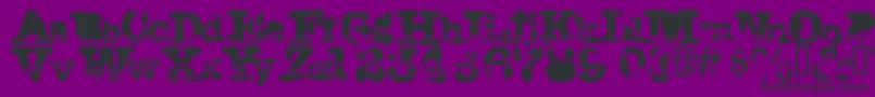 Sacrafical Font – Black Fonts on Purple Background