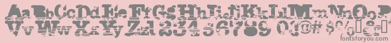 Sacrafical Font – Gray Fonts on Pink Background