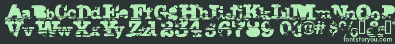 Czcionka Sacrafical – zielone czcionki na czarnym tle