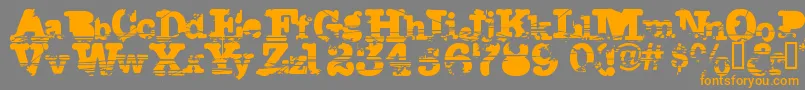 Sacrafical Font – Orange Fonts on Gray Background