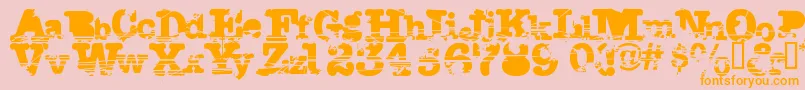 fuente Sacrafical – Fuentes Naranjas Sobre Fondo Rosa