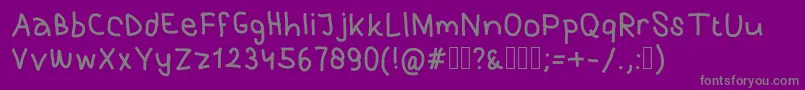 Шрифт PurkyHandwriting – серые шрифты на фиолетовом фоне