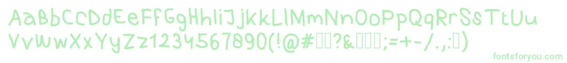 Czcionka PurkyHandwriting – zielone czcionki