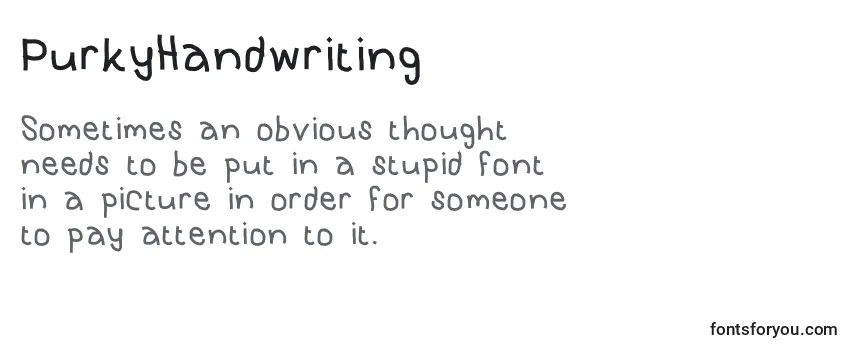 PurkyHandwriting Font