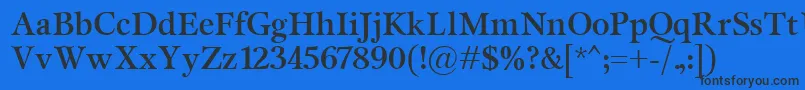 Czcionka MiramarBold – czarne czcionki na niebieskim tle
