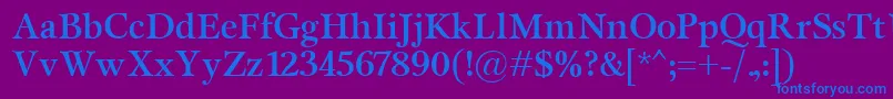 MiramarBold Font – Blue Fonts on Purple Background