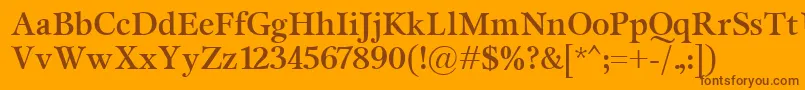 Czcionka MiramarBold – brązowe czcionki na pomarańczowym tle