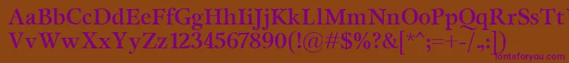MiramarBold Font – Purple Fonts on Brown Background
