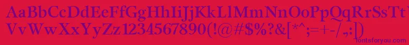 MiramarBold Font – Purple Fonts on Red Background