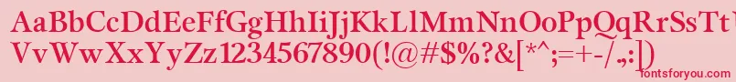 MiramarBold Font – Red Fonts on Pink Background