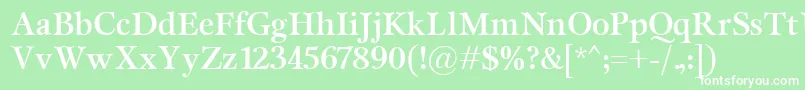 MiramarBold Font – White Fonts on Green Background