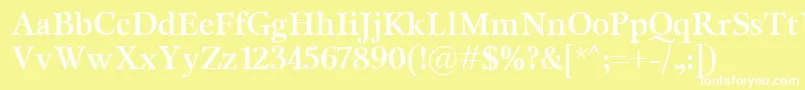 MiramarBold Font – White Fonts on Yellow Background