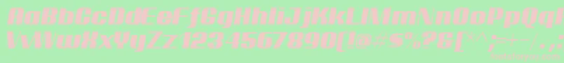 Ptarmi Font – Pink Fonts on Green Background