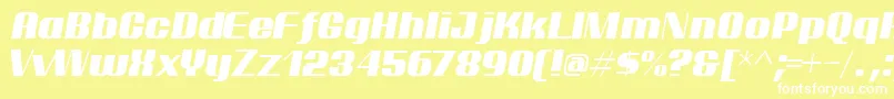 Ptarmi Font – White Fonts on Yellow Background