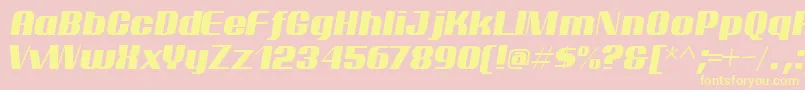 Ptarmi Font – Yellow Fonts on Pink Background