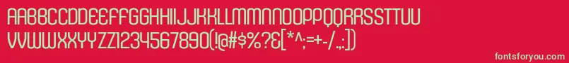 フォントKleptocracyTitlingLt – 赤い背景に緑の文字