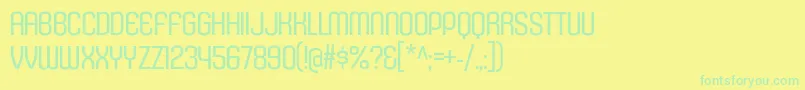 フォントKleptocracyTitlingLt – 黄色い背景に緑の文字