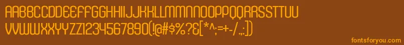 Fonte KleptocracyTitlingLt – fontes laranjas em um fundo marrom