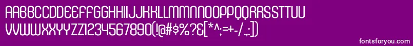 フォントKleptocracyTitlingLt – 紫の背景に白い文字