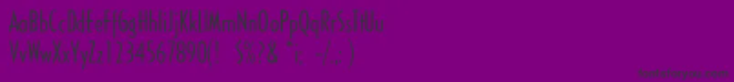 Sandyhillconden-fontti – mustat fontit violetilla taustalla