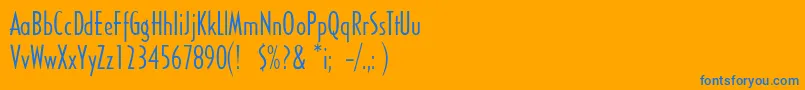 Шрифт Sandyhillconden – синие шрифты на оранжевом фоне