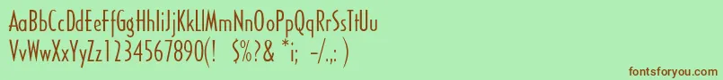 Sandyhillconden-fontti – ruskeat fontit vihreällä taustalla