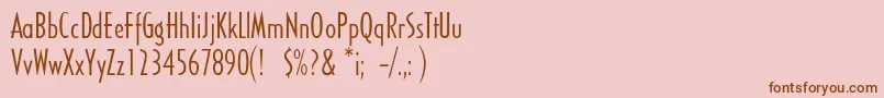 Шрифт Sandyhillconden – коричневые шрифты на розовом фоне