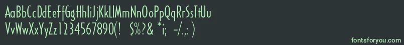 Fonte Sandyhillconden – fontes verdes em um fundo preto