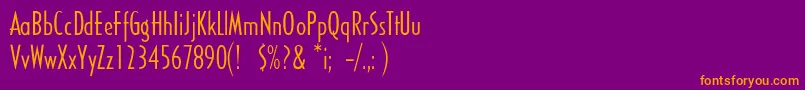 Sandyhillconden Font – Orange Fonts on Purple Background