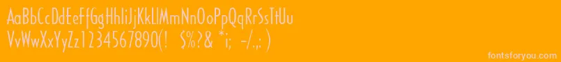 Sandyhillconden-Schriftart – Rosa Schriften auf orangefarbenem Hintergrund