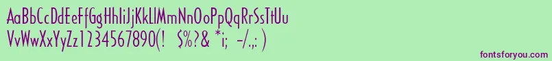 Шрифт Sandyhillconden – фиолетовые шрифты на зелёном фоне