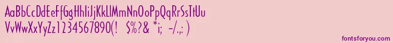 Шрифт Sandyhillconden – фиолетовые шрифты на розовом фоне