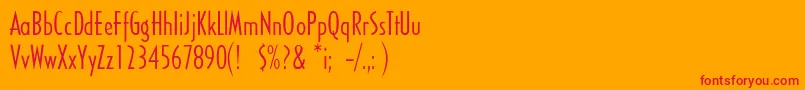 Шрифт Sandyhillconden – красные шрифты на оранжевом фоне