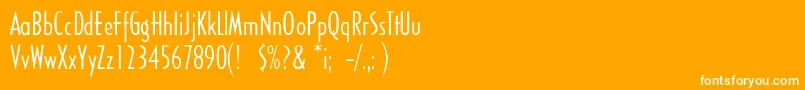 Шрифт Sandyhillconden – белые шрифты на оранжевом фоне
