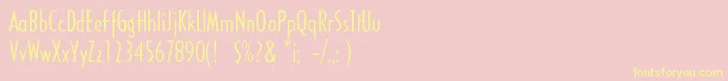 Шрифт Sandyhillconden – жёлтые шрифты на розовом фоне