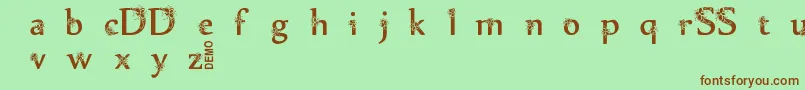 Sylabusdemo Font – Brown Fonts on Green Background