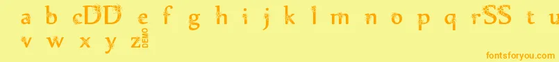 Sylabusdemo Font – Orange Fonts on Yellow Background