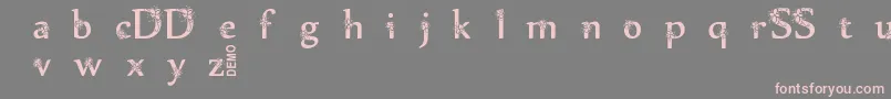 Sylabusdemo-Schriftart – Rosa Schriften auf grauem Hintergrund
