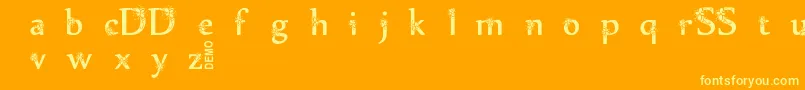 Sylabusdemo Font – Yellow Fonts on Orange Background