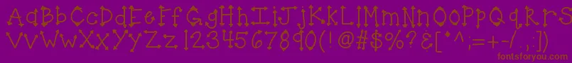 Kbherhighness Font – Brown Fonts on Purple Background