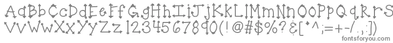 Шрифт Kbherhighness – серые шрифты на белом фоне