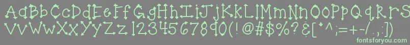 Kbherhighness Font – Green Fonts on Gray Background