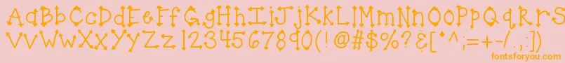 Kbherhighness Font – Orange Fonts on Pink Background
